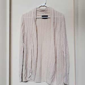 Tahari 100% Linen Open-Front Cardigan.  Size Large
